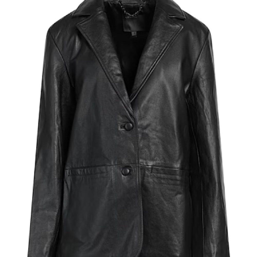 MUUBAA 100% Genuine Leather Oversized Blazer | Size Womens 8